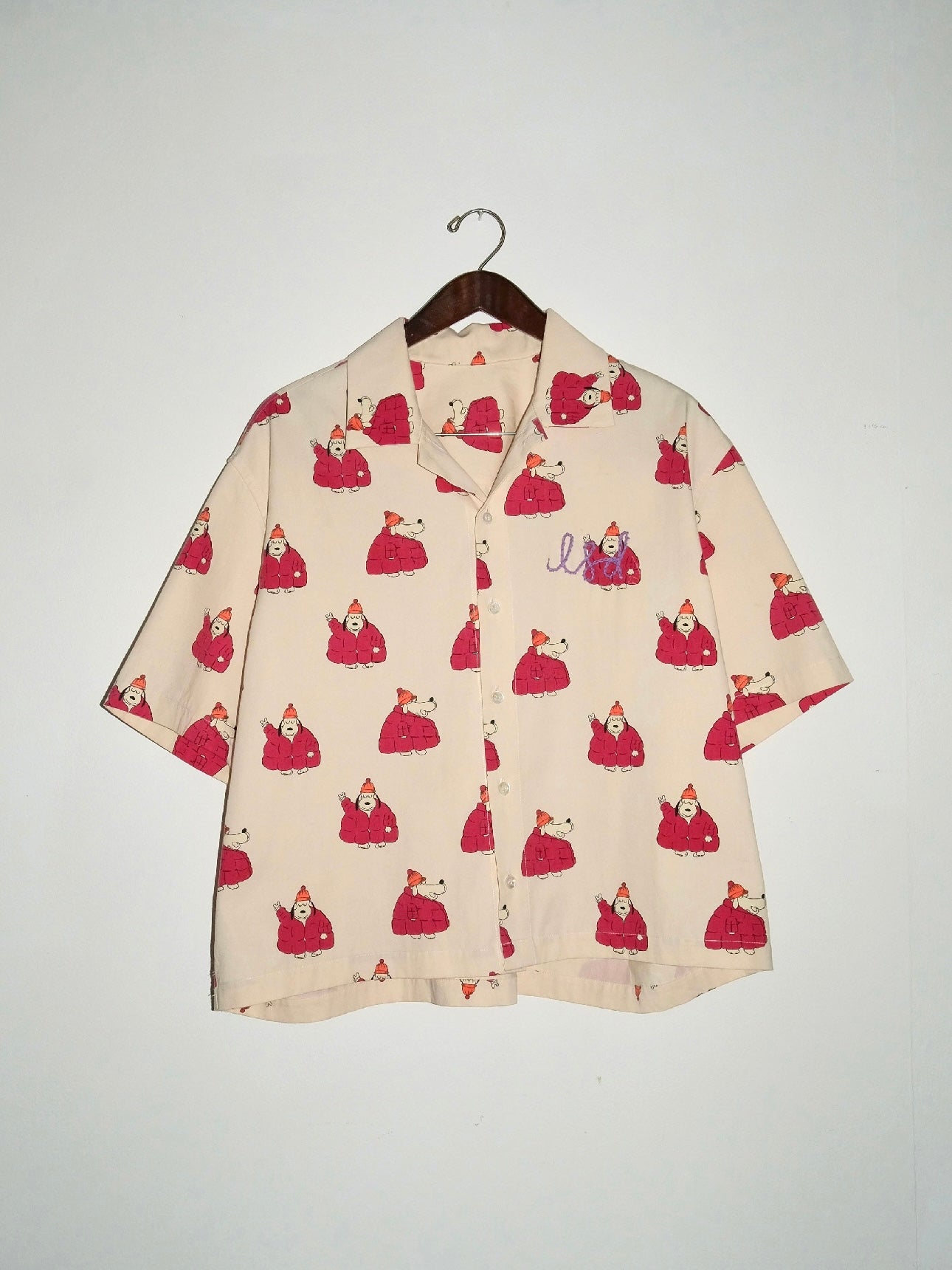 Cuban Collar Kids Print Shirt