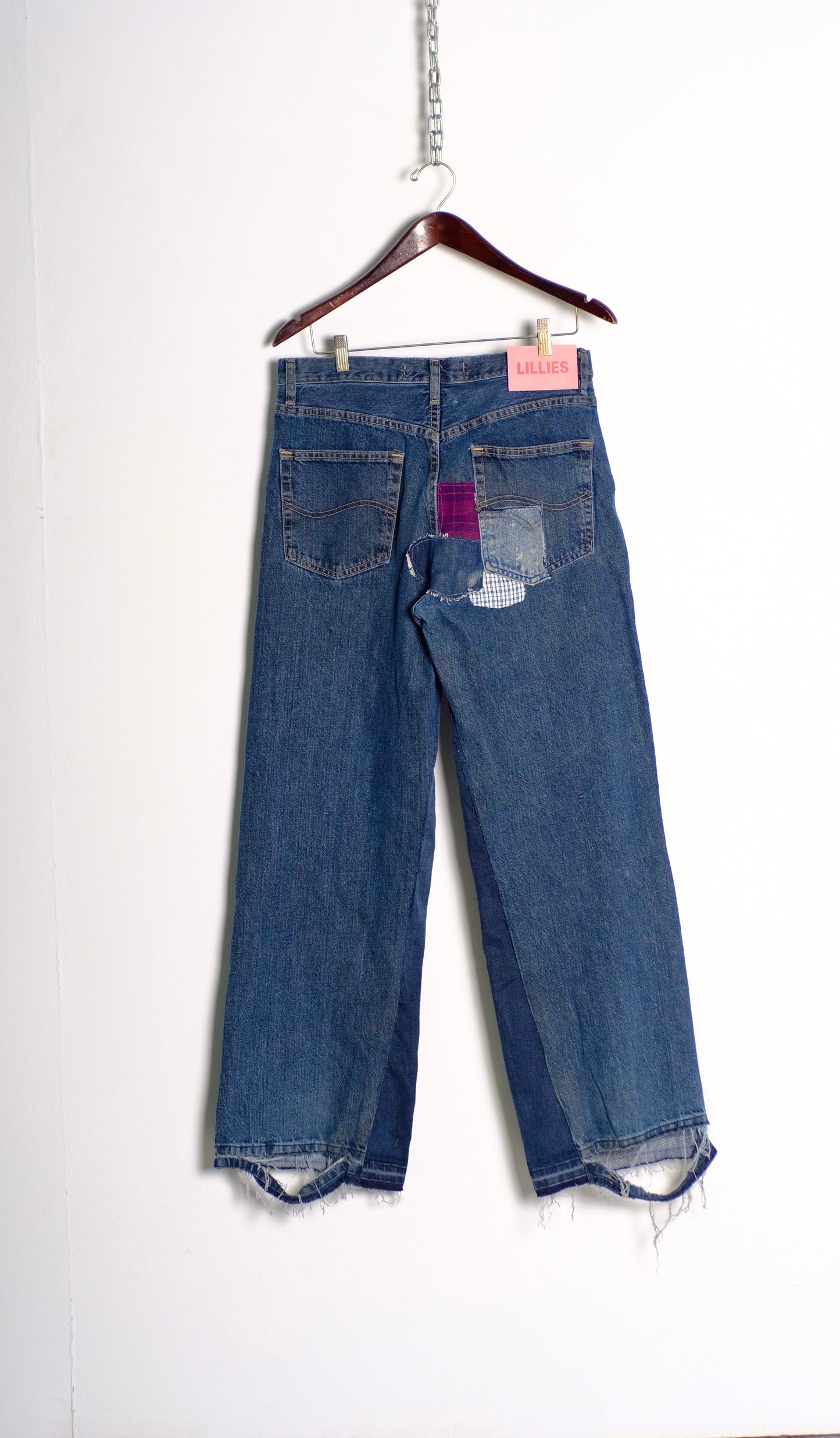 Patchwork Vintage Waxed Jeans