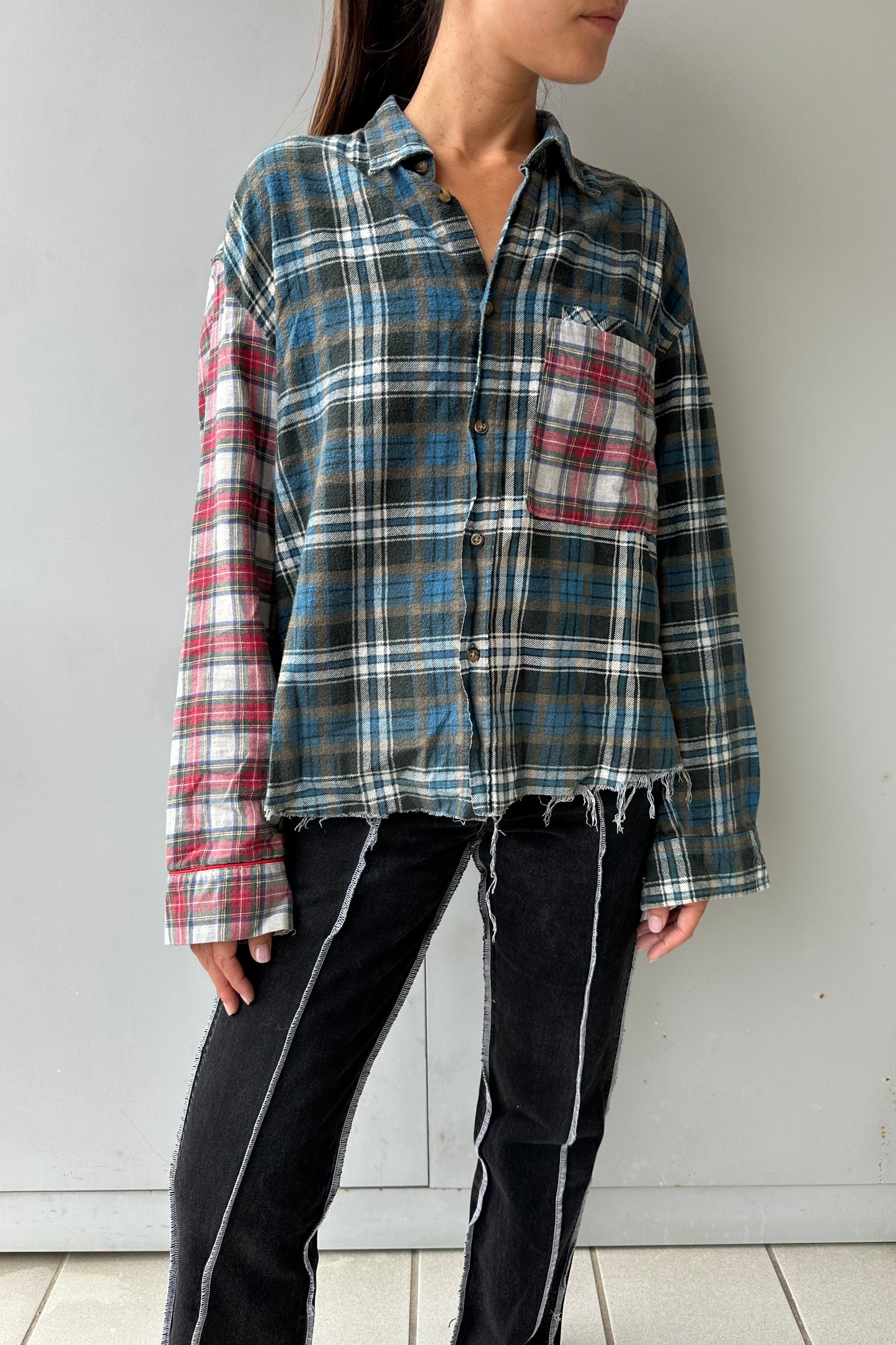 Mixed Flannel Shirt