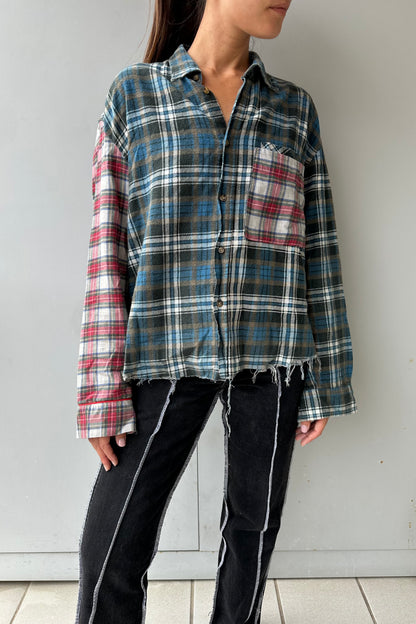 Mixed Flannel Shirt