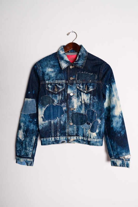 Bleached Patchwork Denim Jacket