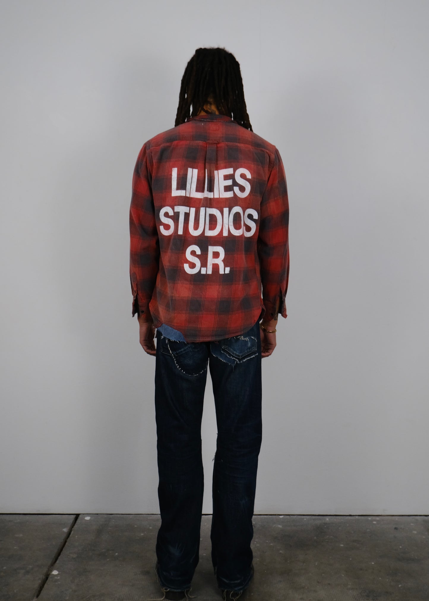 Vintage Reworked Flannel Dark Red
