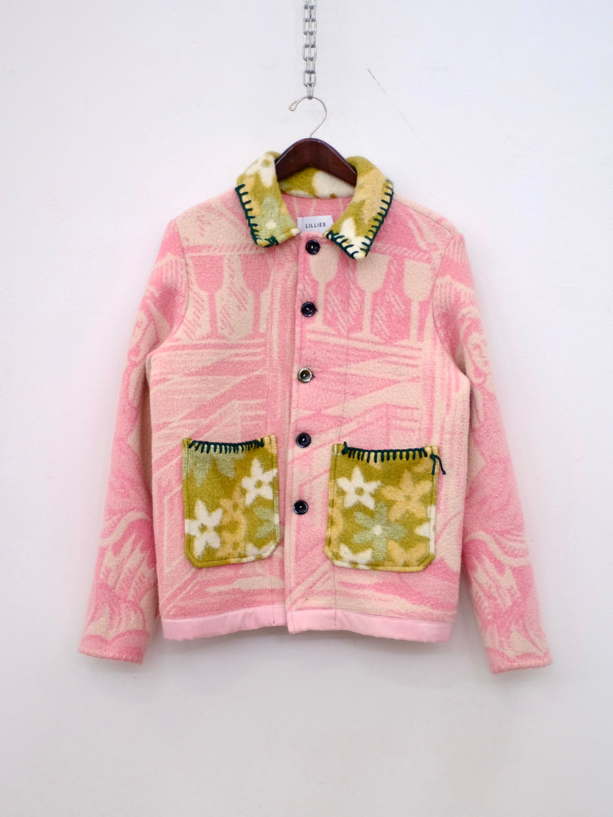 Up-Cycled Blanket Chore Jacket, handmade from 1980s and 90s deadstock blankets, Lillies Studios, photo 1