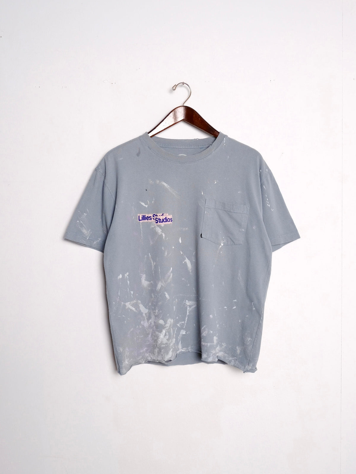 Up-cycled Graphic Print T-Shirt Blue