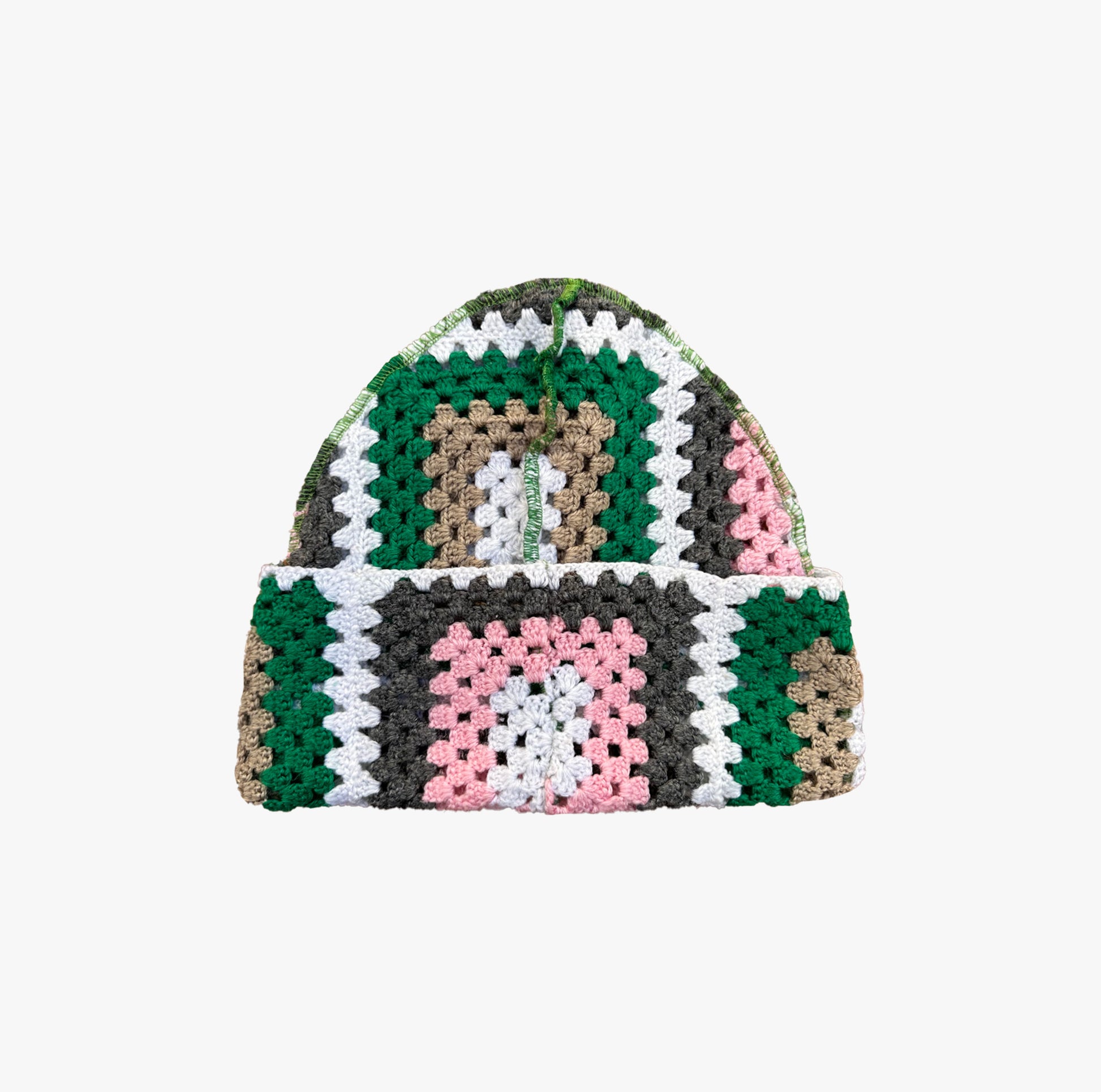 Handmade crochet overlocked beanie hat