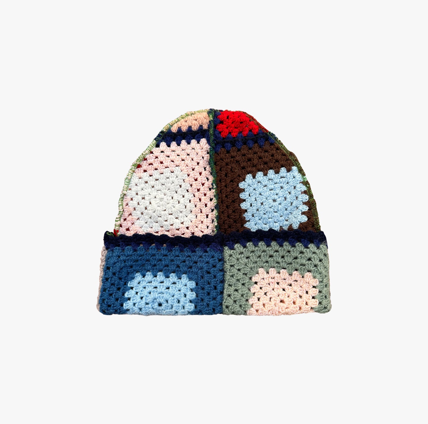 Handmade crochet overlocked beanie hat 