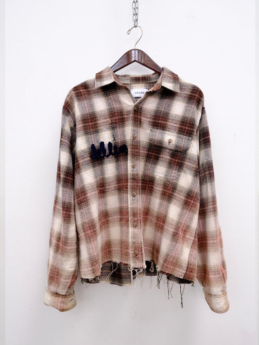 Distressed Bleach Lumberjack Shirt