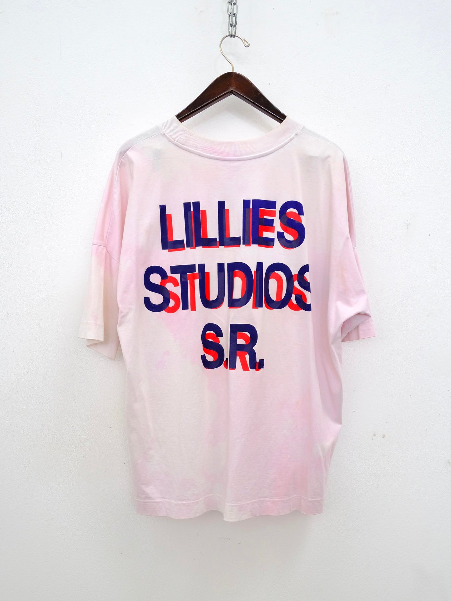 Pink Oversized Double Text Tee
