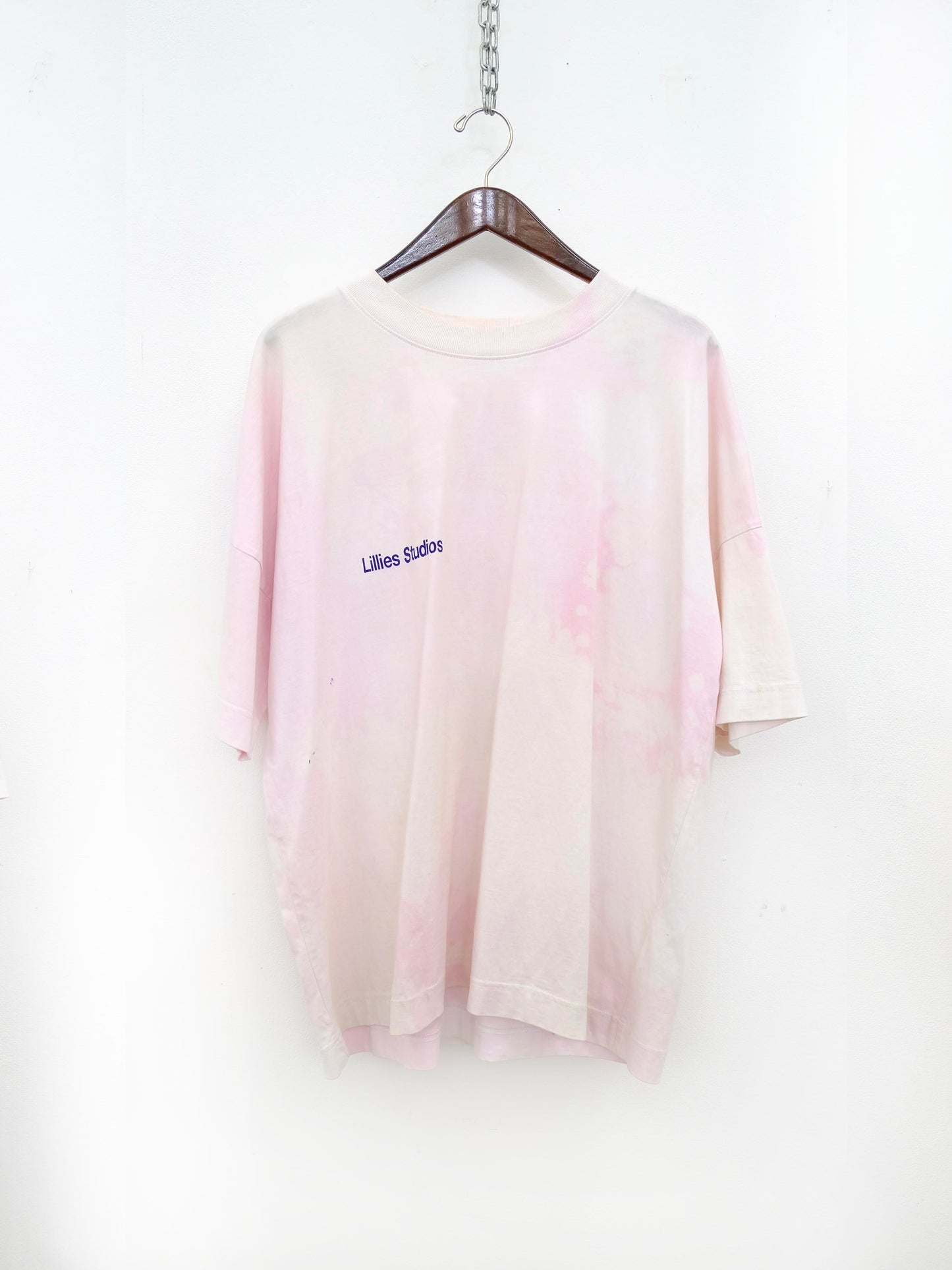 Pink Oversized Double Text Tee