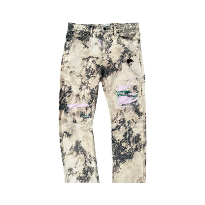 Sand Bleach Distressed Jeans