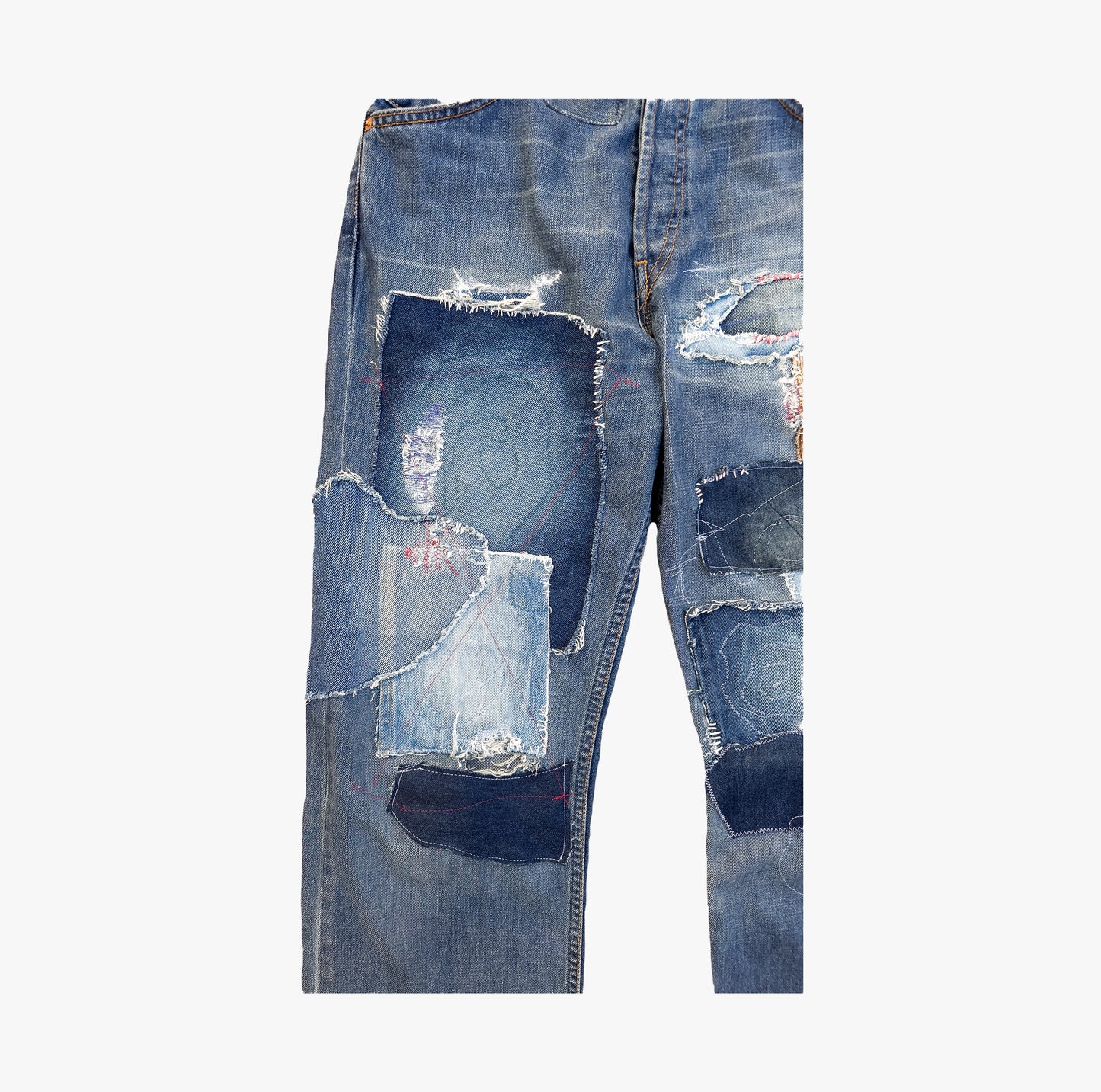 The Strap Patchwork Jeans