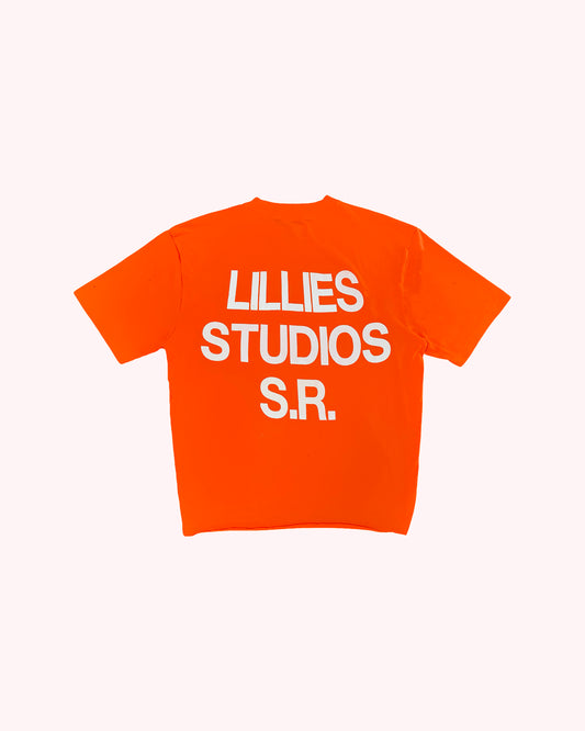 Recycled Vintage Workwear T-Shirt Orange