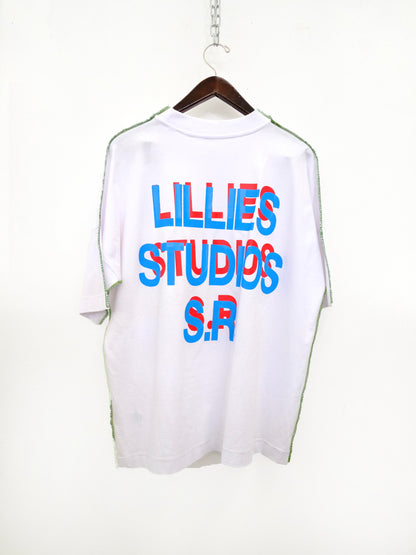 White Overlock Graphic Tee