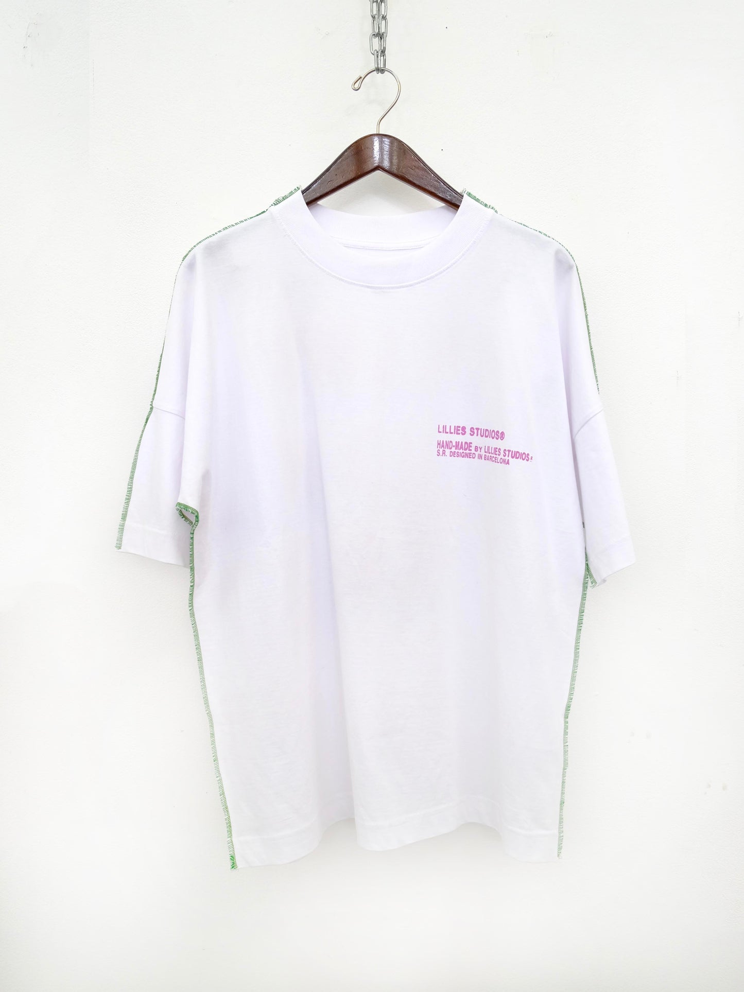 White Overlock Graphic Tee