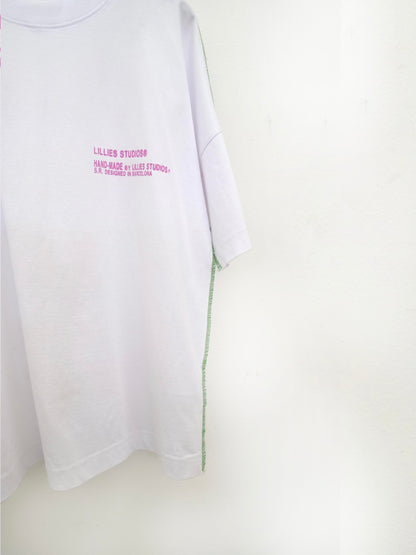 White Overlock Graphic Tee