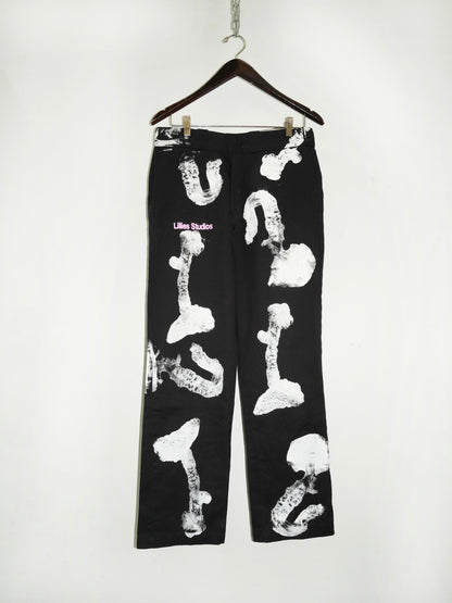 Vintage Mushroom Dickies Pants Black