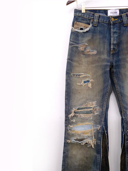 Rust Japanese Patchwork Denim