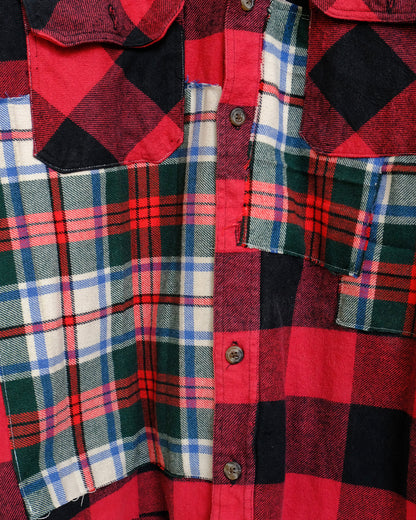 Up-Cycled Flannel Shirt in Cotton