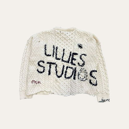 Hand-Embroidered Fisherman Cardigan | M