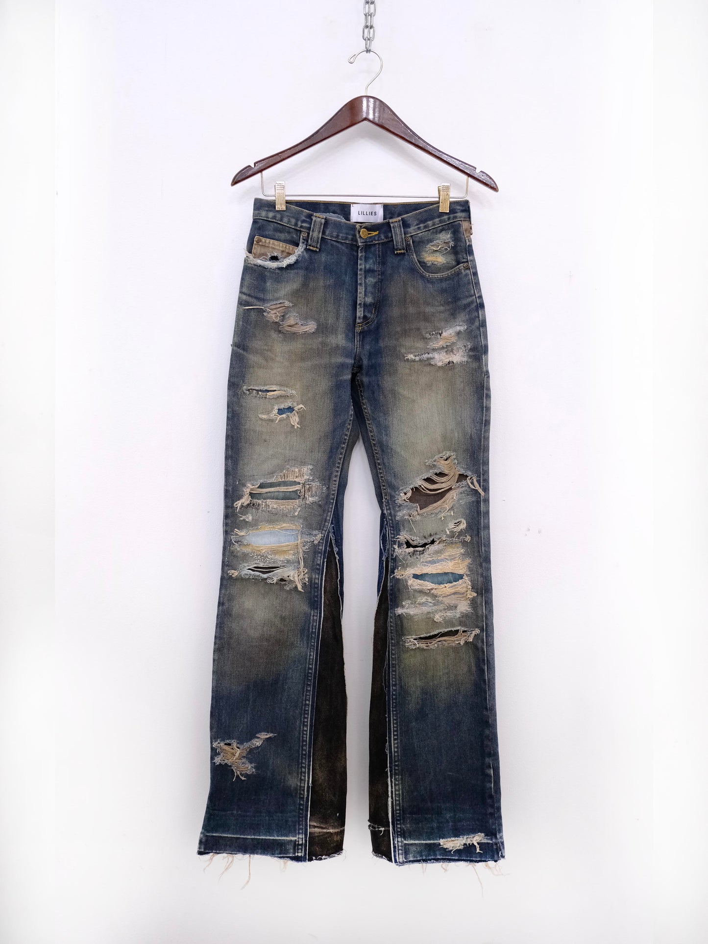rust womens denim jeans front
