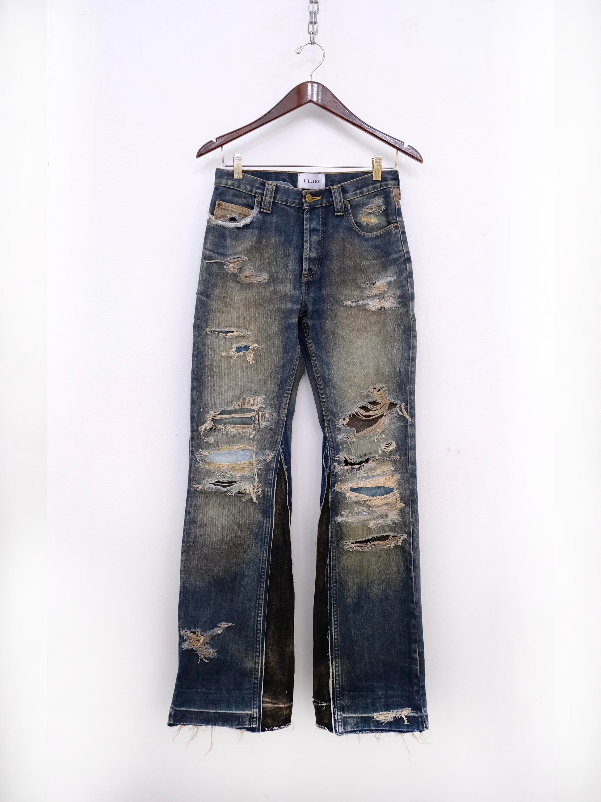 rust womens denim jeans front
