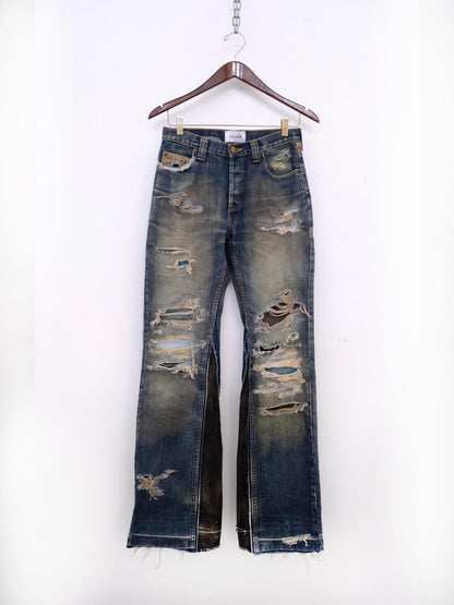 rust womens denim jeans front