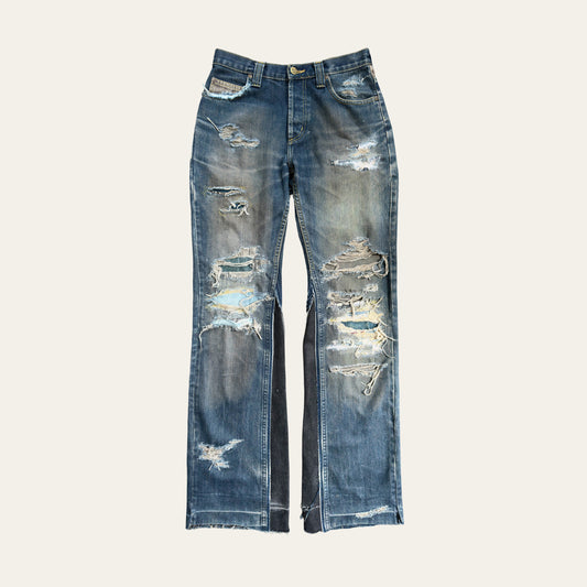 Distressed Vintage Denim Jeans