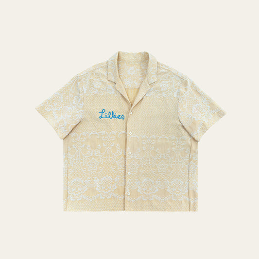 Yellow Up-cycled Curtain Shirt
